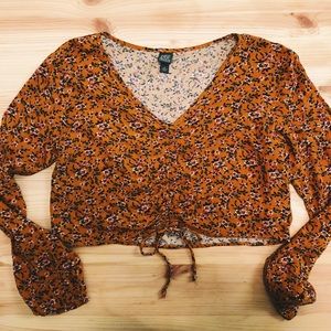 Long Sleeve Front Tie Top